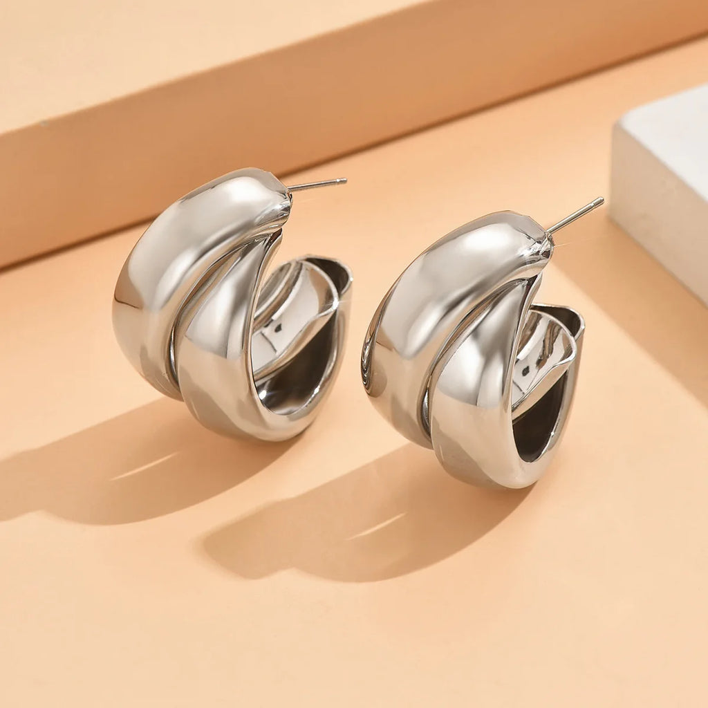 Chunky Gold Hoop Earrings