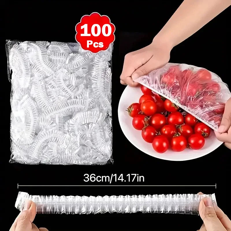 Disposable Food Covers, 100 Pack