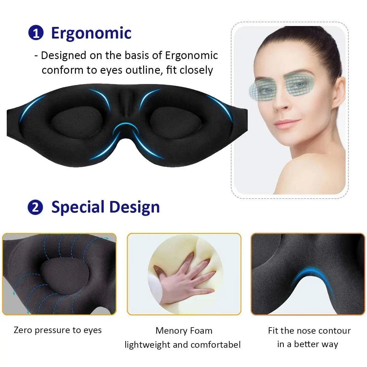 Contoured Sleep Eye Mask