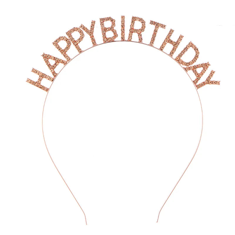 Adult Birthday Rhinestone Tiara Headband