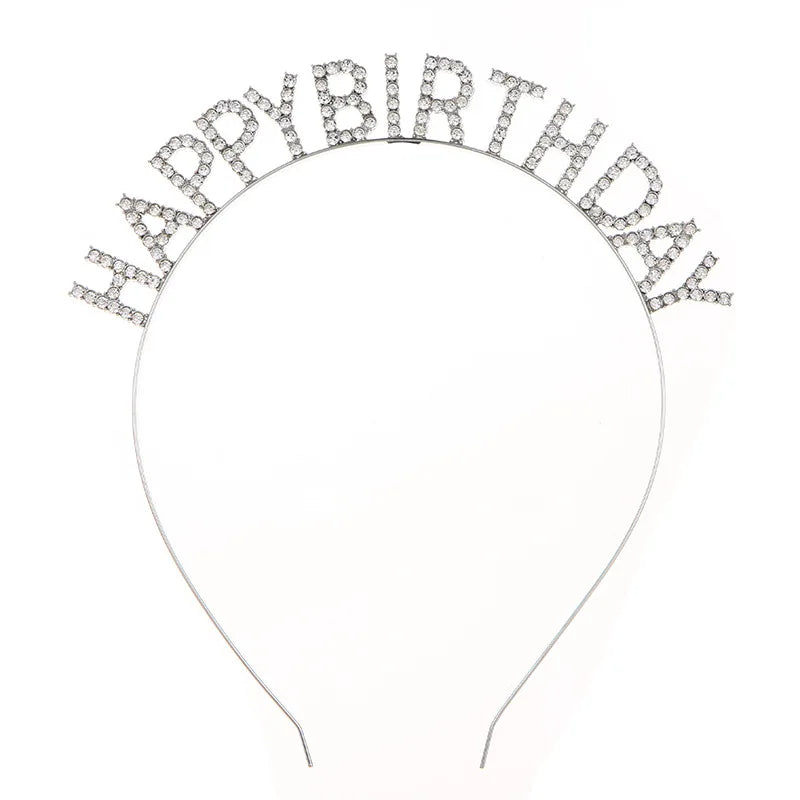 Adult Birthday Rhinestone Tiara Headband