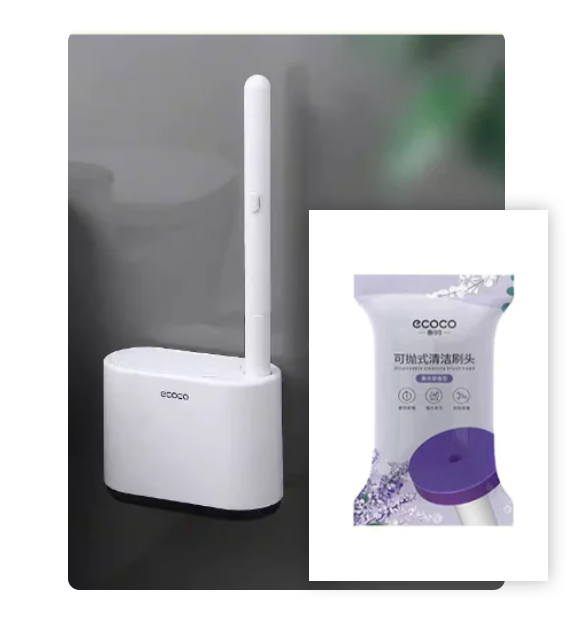 Disposable Toilet Brush with Cleaning Liquid