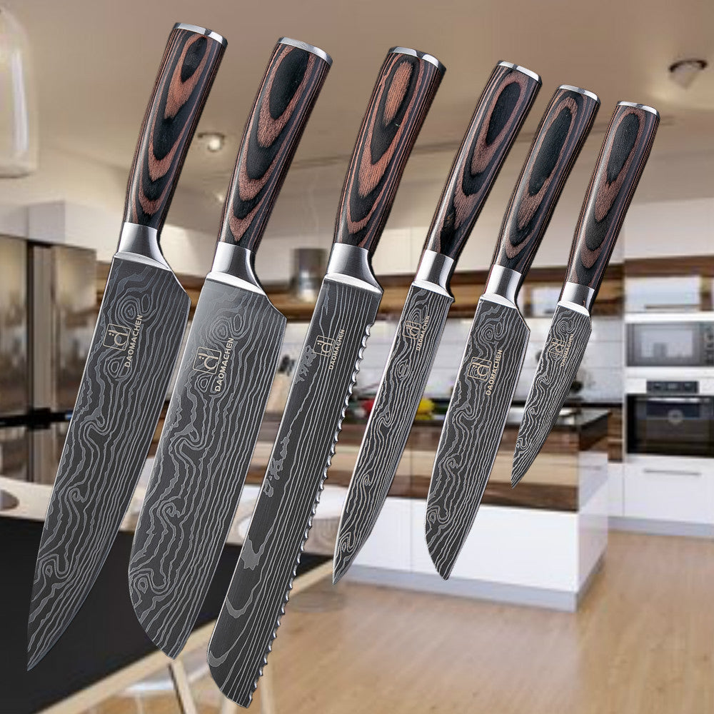 Damascus Steel Kitchen Knife Set