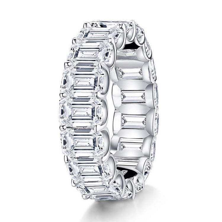 Sterling Silver Ring with Diamond Simulant