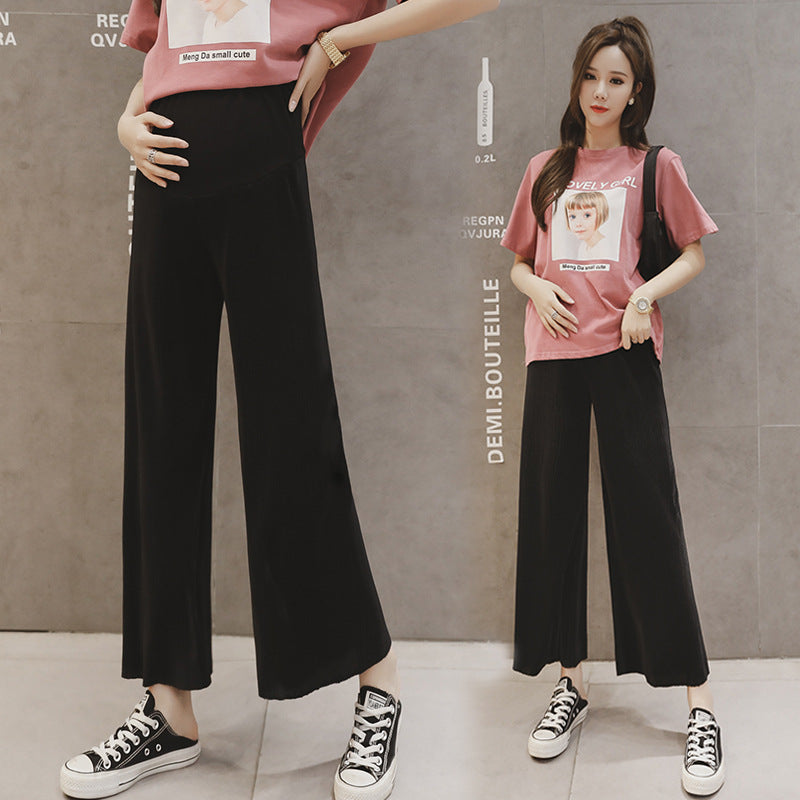 Maternity Wide-Leg Casual Trousers