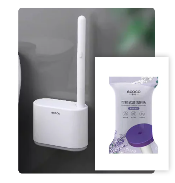 Disposable Toilet Brush with Cleaning Liquid