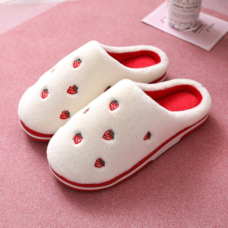 Warm Thick-Bottom Cotton Slippers for Women